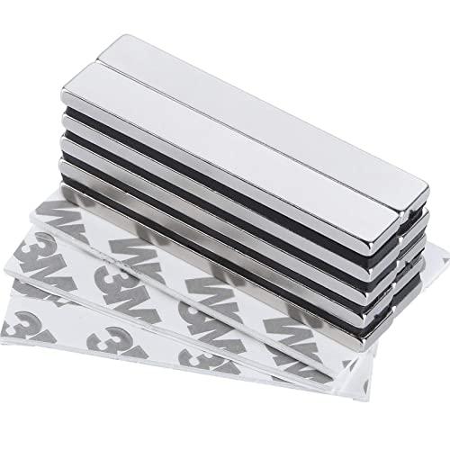 Yizhet 10 Pezzi Magneti al Neodimio Extra Forti 50x10x3 mm Potente Magnete Rettangolare Adesivi per Lavagna Magnetica Armadio da Cucina
