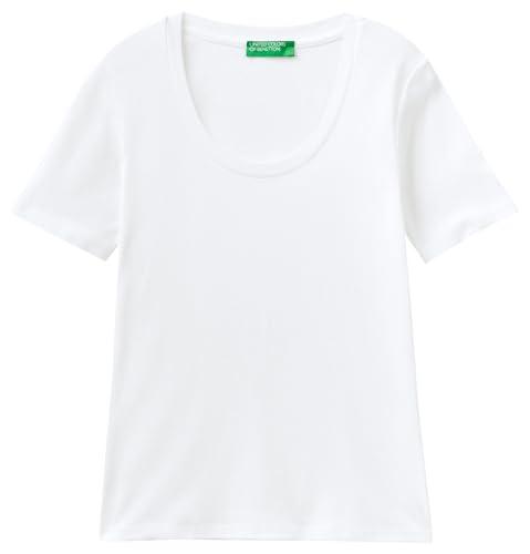 United Colors of Benetton T-Shirt 3GA2D1066 Bianco Ottico