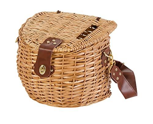 Cesto Portafunghi in Vimini con Coperchio e Tracolla VERDELOOK