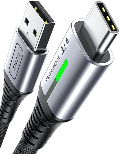 INIU Cavo USB Type-C, Cavo USB [1m] 3,1A QC 3,0 Tipo C Cavo Type C Rapida, Lega Intrecciato in Nylon Cavo USB Type C compatibili con iPhone 15 Pro Samsung S21 Note20 Huawei Xiaomi Google