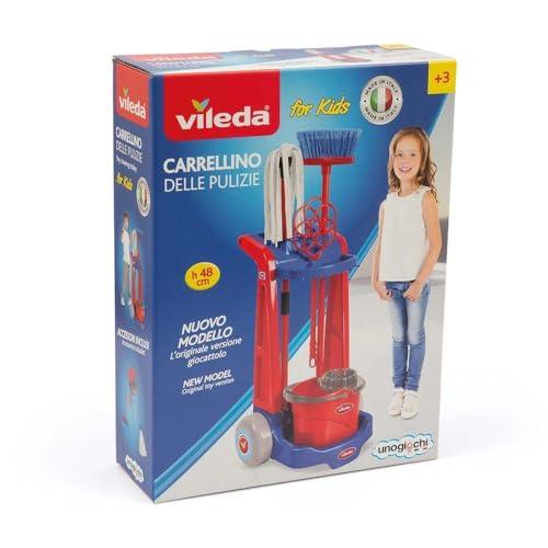 Grandi Giochi - Vileda Trolley Pulizie, 4 Accessori Inclusi