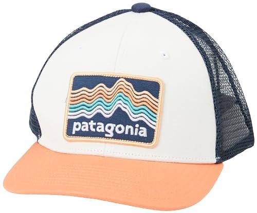 Cappellino Patagonia K's Trucker Hat Basco, Ridge Rise Stripe: COHO Coral, Taglia Unica Unisex-Adulto