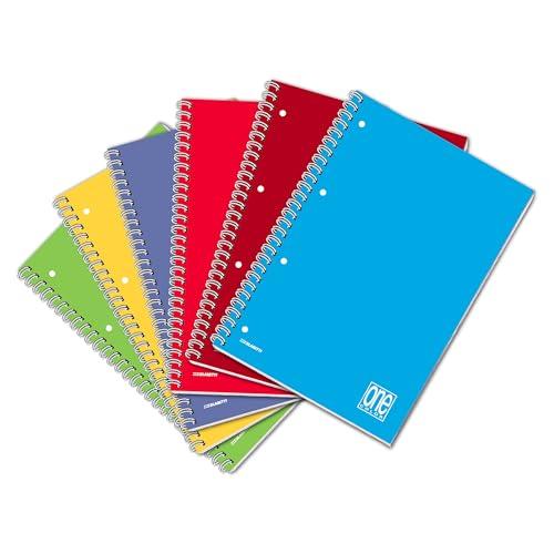 Blasetti One Color - Quaderno A4+ a Quadretti 5mm - 5 Pezzi