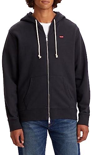 Levi's New Original Zip Up Felpa con Cappuccio da Uomo, Caviar