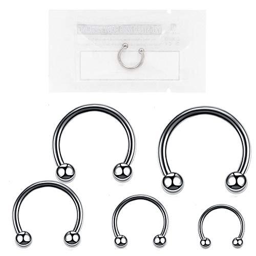 WARRIOR Piercing Ferro di Cavallo STERILIZZATO Circular/Curved Barbell Acciaio Chirurgico 316L