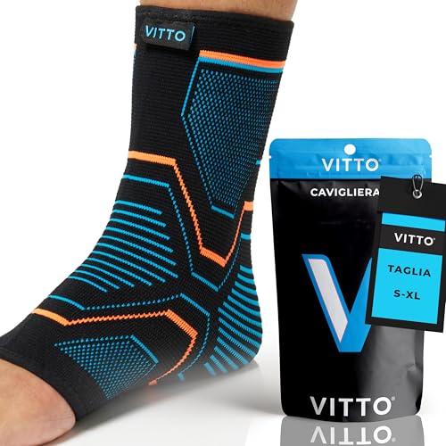 VITTO Cavigliera Ortopedica Sportiva, Supporto per Legamenti, Tendinite e Artrite - Taglia L