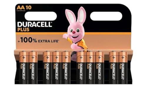 Duracell Plus AA (MN1500/LR6) - Confezione da 10 Batterie Alcaline