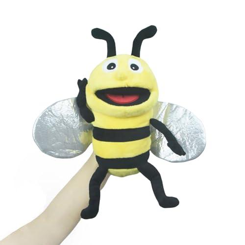 lilizzhoumax burattino di mano di ape Simulazione Animale ape Peluche gioco di ruolo giocattoli interattivi per la prima educazione dei bambini decorazione della casa animali dello insetto