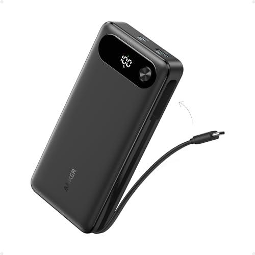 Anker Power Bank 20000mAh con Cavo USB-C Integrato e Ricarica Rapida 87W