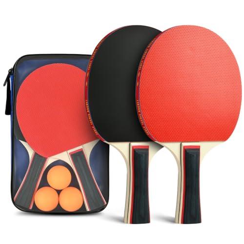 Flintronic Set Racchette Ping Pong Professionale con Borsa