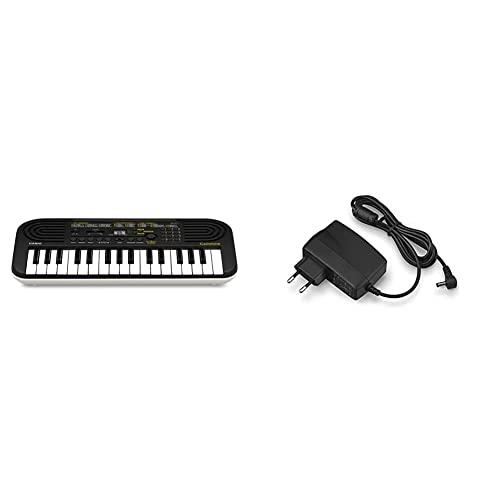 Casio SA-51 Mini Tastiera con 32 Mini Tasti & AD-E95100LG AC Adaptor, Trasformatore Alimentatore per Tastiera Digitale, Nero