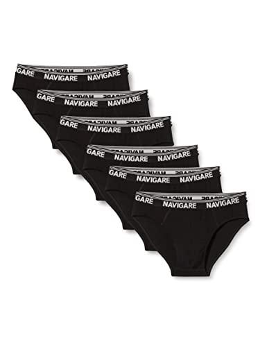 Navigare 574/E Slip Uomo, Nero, XL (Taglia Produttore: 6), Confezione da 6