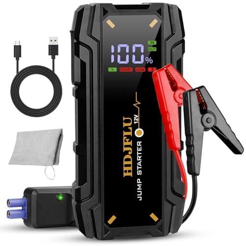 3000A avviatori portatili per automobili e avviatori a batteria per motori diesel a benzina 7L e a 5.5L 10 dispositivi di sicurezza 12V fusti con lampade a LED USB per autocarri, SUV, rv, imbarcazioni