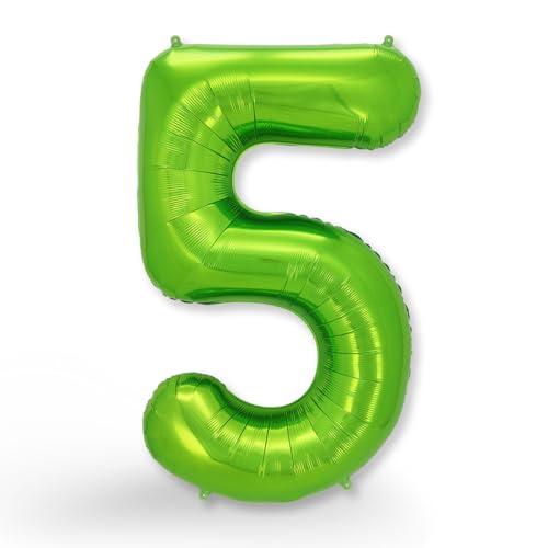 Palloncino Numero 5 Verde - Decorazione Compleanno 5 Anni Funxgo