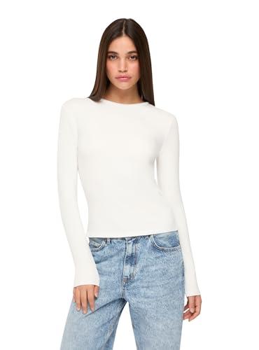 TERRANOVA T-Shirt Donna Manica Lunga Basic Bianco Lana XS