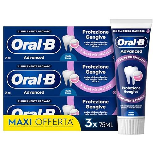 Oral-B Dentifricio Advanced Protezione Gengive 3x75ml