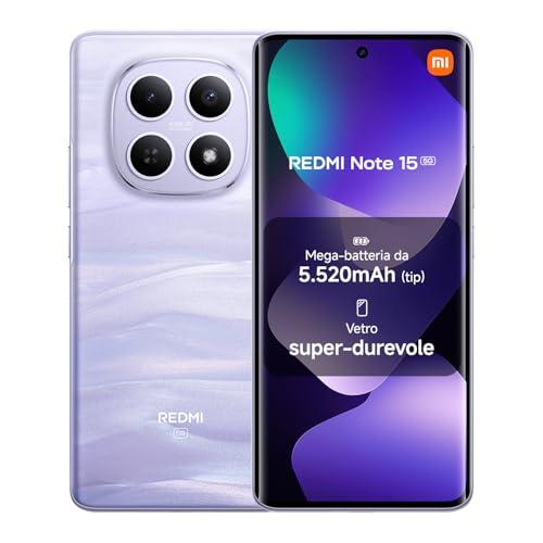 XIAOMI REDMI Note 15 5G, Smartphone 8+512GB, Viola Nebbia, Resistenza IP65