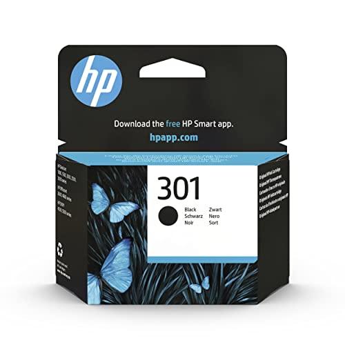 HP 301 Nero, CH561EE, Cartuccia Originale da 170 Pagine, Compatibili con Stampanti DeskJet 1000, 1050 1500, 2000, 2050, 2500, 3000 e 3050, Envy 4500 e 5500 e OfficeJet 2600 e 4600