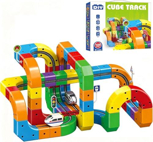 Clickrail Set di Traino Elettrico - Pista Magnetica 3D con Blocchi Costruzioni