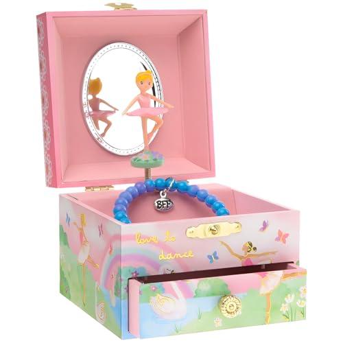 Jewelkeeper Portagioie Musicale Unicorno Arcobaleno con Ballerina