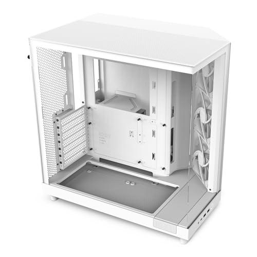 NZXT H6 Flow Bianco - Case Mid-Tower ATX a Doppia Camera con Vetro Panoramico e Flusso d'Aria Ottimizzato