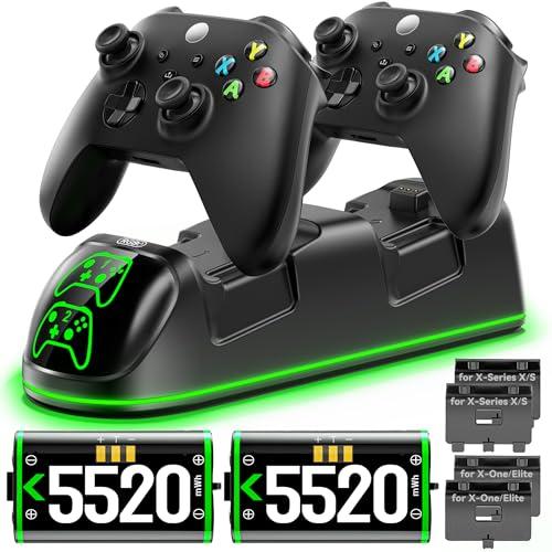 OIVO Caricatore per Controller Xbox con 2 Batterie da 5520mAh