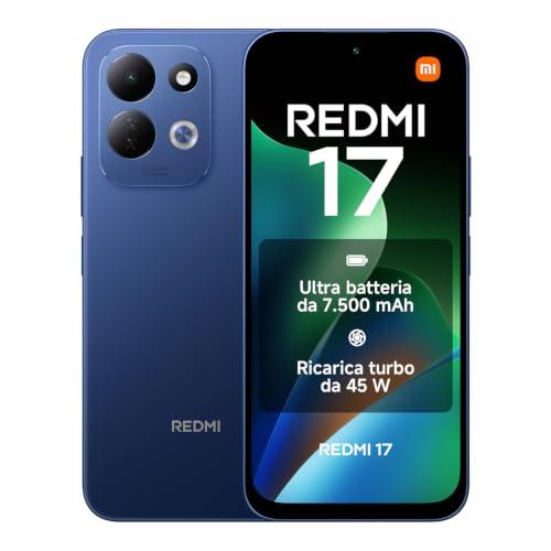 REDMI 17, Smartphone 4+256GB, Blu Profondo, Batteria 7500 mAh, Ricarica 45W