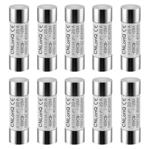 DEWIN Fusibili Fotovoltaici Solari 10x38mm - Protezione Efficace per Sistemi Solari
