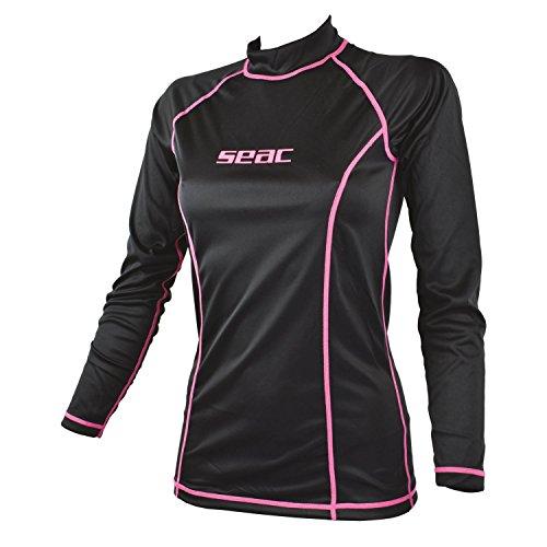 Seac T-Sun Long Lady - Maglia Protettiva Rash Guard Donna per Snorkeling e Nuoto Anti UV