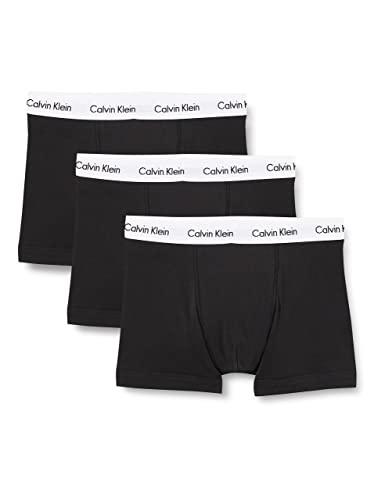 Calvin Klein Trunk 3pk Boxer, Nero (Black), S Uomo