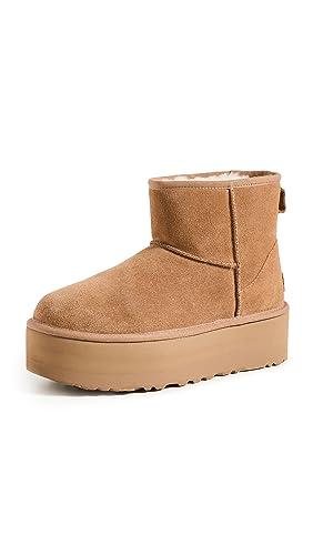 UGG Classic Mini Platform, Stivali alla Moda Donna, Marrone (Chestnut), 38 EU