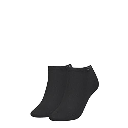 Calvin Klein Calzini Sneaker Donna, Nero, Taglia Unica (2 Paia)