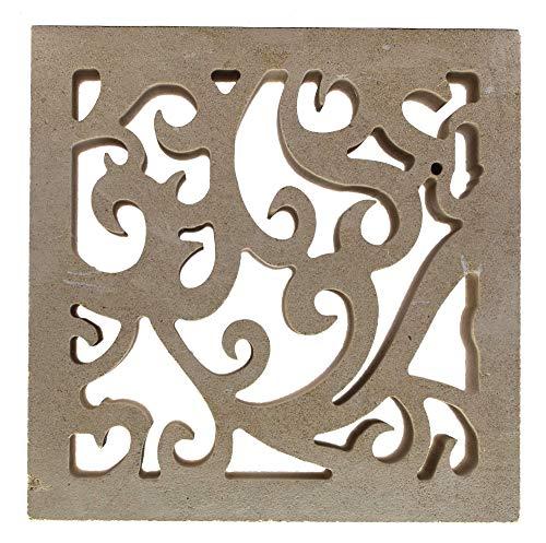 Griglia di aerazione e ventilazione in Pietra Leccese mod GRQ013 per Camino e Presa d'Aria