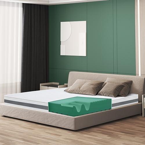 Materasso Matrimoniale Memory Foam 140x200 Cm – Z-hom 7 Zone, Rialzo 18 Cm, Medio Rigido