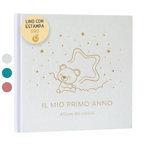 Album Nascita Premium in Lino - Ricordi Indelebili del Primo Anno