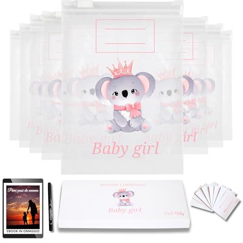 8 Bustine Corredino Neonato Ospedale Made in Italy + EBOOK Omaggio