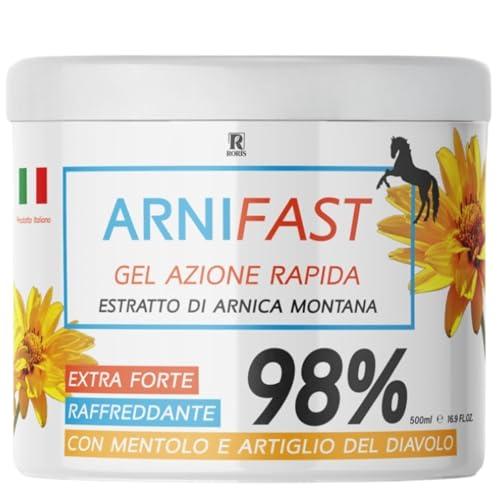 ARNIFAST Arnica Extra Forte 98% - Gel Raffreddante Made in Italy 500ml