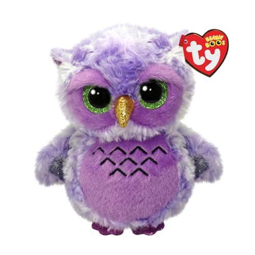 Ty Beanie Boos Owlivia Gufetta Viola Occhi Verdi Glitter 15cm