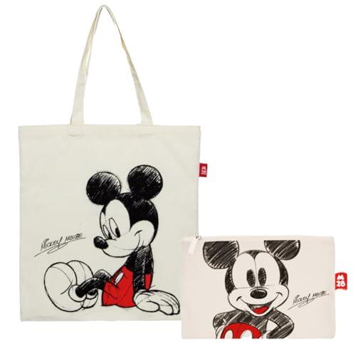 Set Borsa Shopping e Pochette Topolino Disney