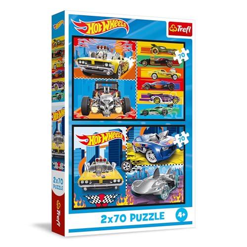 Trefl 2in1 Hot Wheels Macchinine Puzzle 2x70 Pezzi