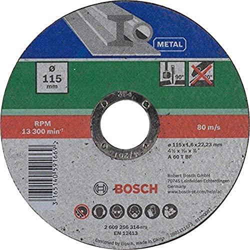 Bosch Mola da Taglio Dritta per Metallo 115 x 22.23 x 1.6 mm
