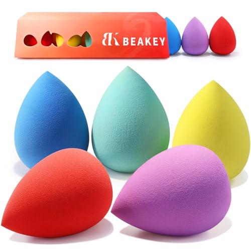 BEAKEY Set 5 Spugnette Trucco Beauty Blender Multicolor