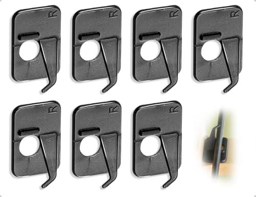 AOYEGIC 7 pezzi poggiafreccia per arco ricurvo,poggiafreccia in plastica per tiro con l'arco,poggiafreccia per arco con retro adesivo,accessori per bersagli da caccia e tiro(nero)
