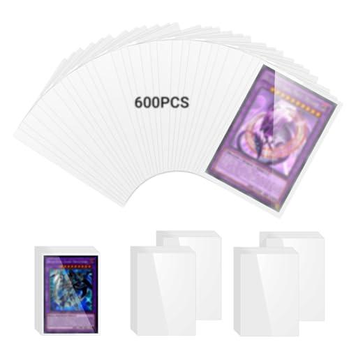 KOMABLEN 600 Pezzi Bustine Proteggi Carte, 66x91mm Trasparenti Perfect Size Sleeves, Bustine Protettive Carte Standard, Card Sleeves per Yugioh, Magic, Sportive