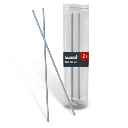 HELPMATE - Asta filettata M6 x 330 mm in acciaio inox A2 - Set da 2 pezzi