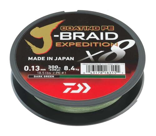 DAIWA J-Braid Expedition X8E 0,20mm 16,0kg 300m Verde Scuro