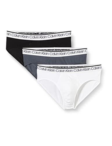 Calvin Klein Surge Hip Brief 3pk, Slip a vita bassa Uomo, Multicolore (Black/White/Turbulence), M