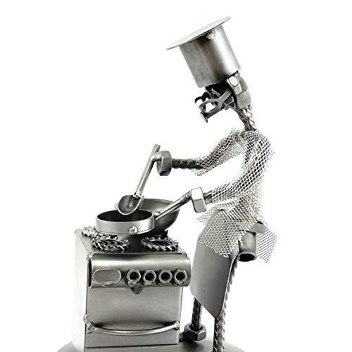 Cuoco Chef in Metallo - Scultura Artigianale Italiana