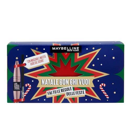 Maybelline New York Cofanetto Regalo Natale 2024: Mascara Ciglia Sensazionali e Matita Lasting Drama per un Look Intenso