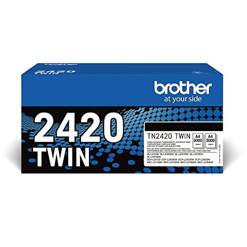 Brother TN2420TWIN Bundle di 2 Toner, Nero, 6000 Pagine Incluse